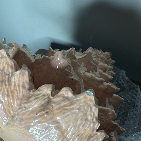 Vintage Pink Ceramic Christmas Tree w/o Base & Missing Some Bird Bulbs 16.5" - Picture 6 of 9